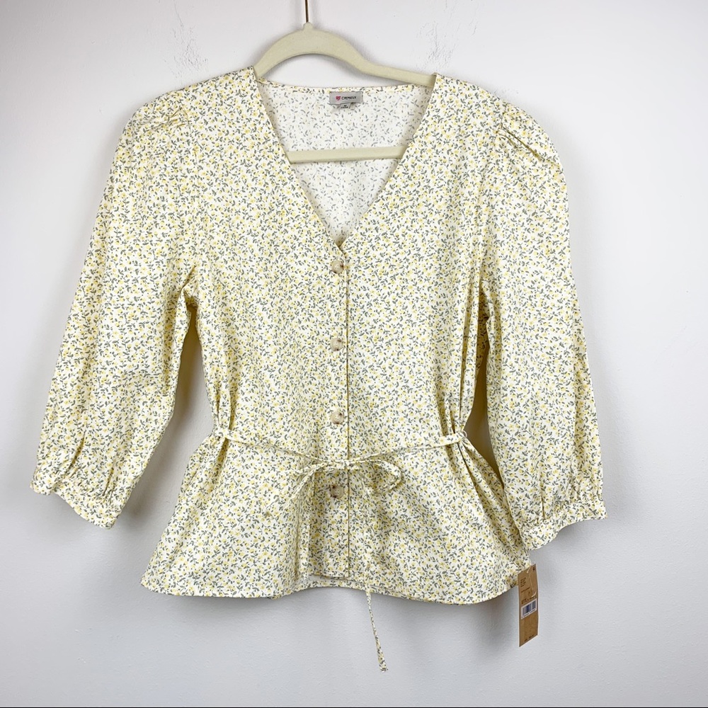 NWT Cremieux Botanical Garden Floral Print Top - Picture 4 of 9
